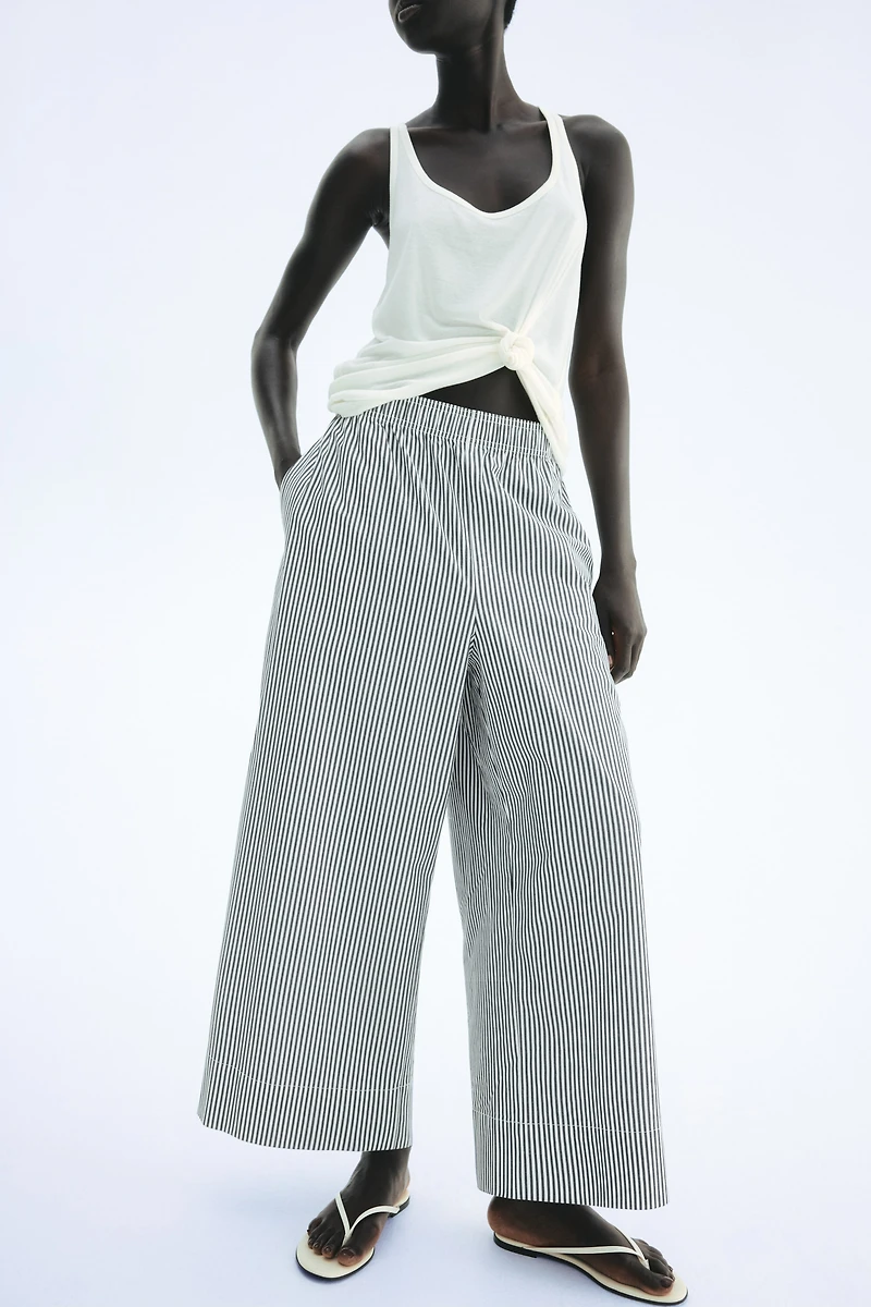 Ankle-Length Cotton Pants