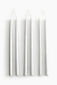 6-Pack Metallic Taper Candles