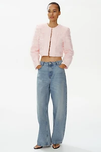 Cropped Appliquéd Jacket