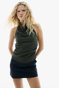 Draped Halterneck Top