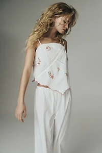 Embroidered Cotton Pajamas