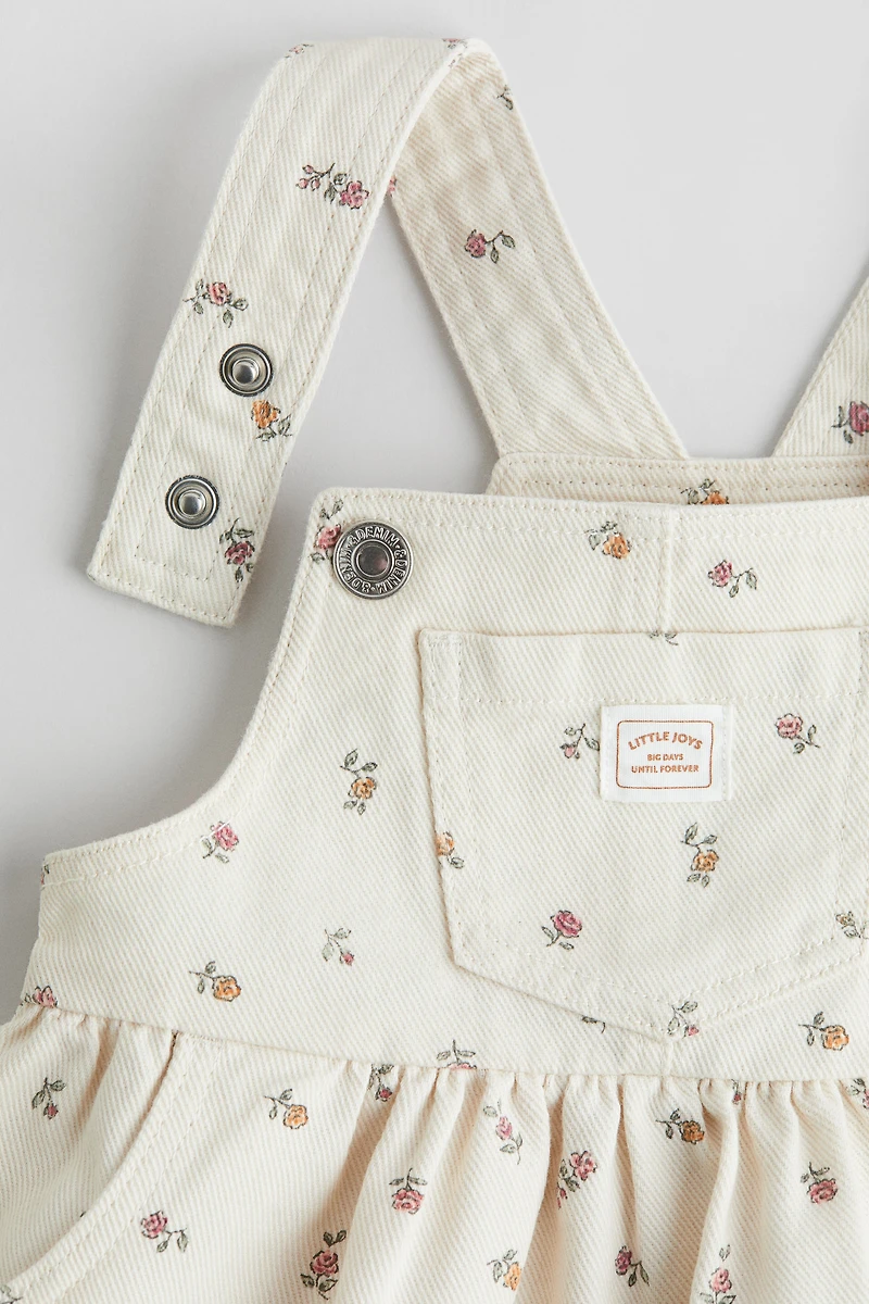 Robe salopette en sergé de coton