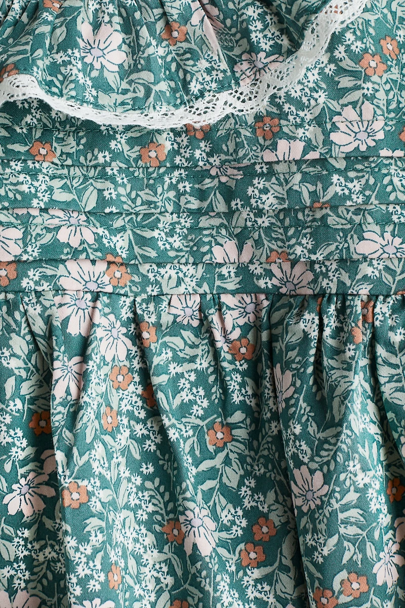 Floral-Print Cotton Dress