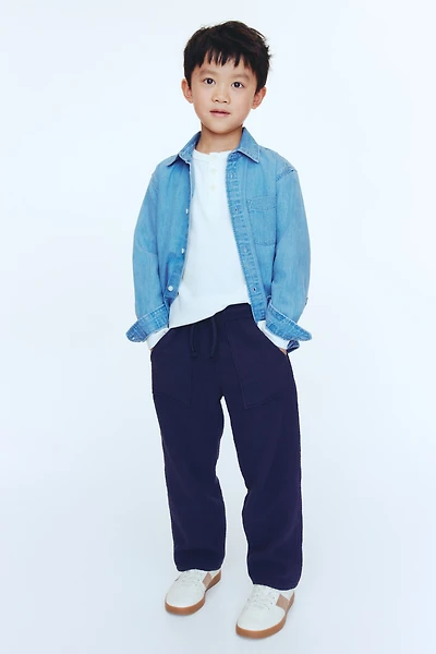 Pantalon à cordon en mousseline