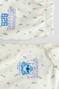 2-Piece Printed Sweatshirt and Sweatshorts Set