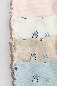 4-Pack Socks with Overlocked Trim