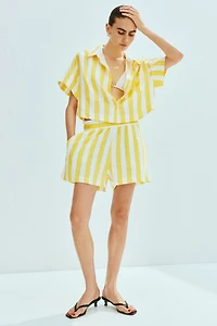 Linen-Blend Shirt