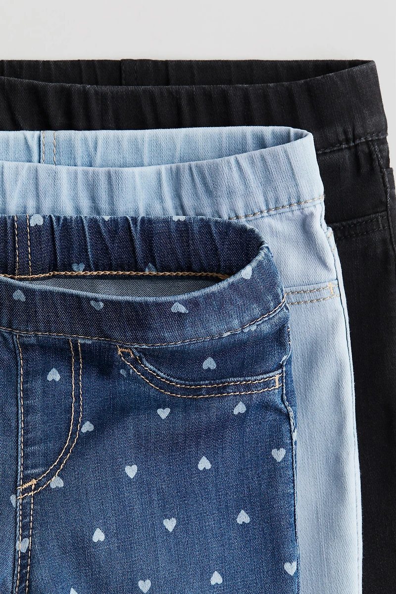 Lot de 3 collants-jeans en denim