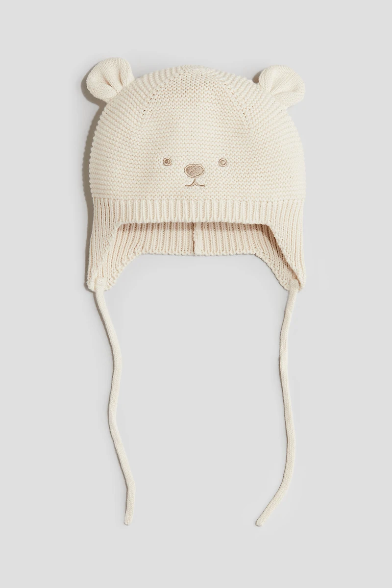Knit Beanie with Chin Strap