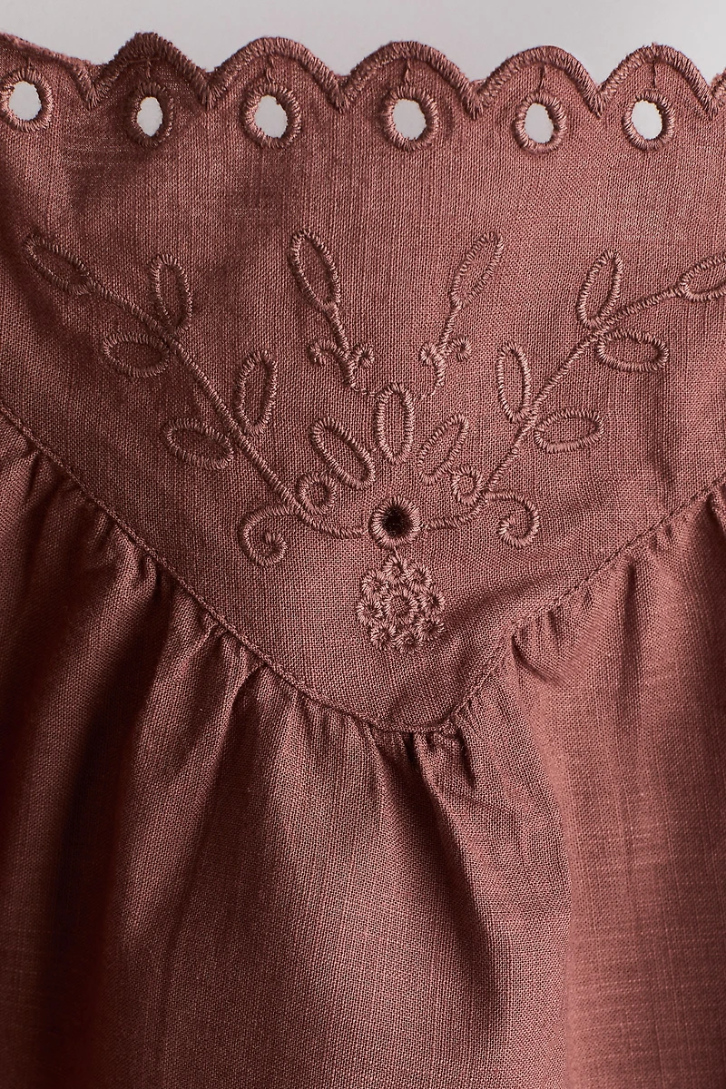 Ensemble brodé 2 pièces en coton