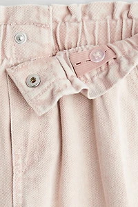 Wide Leg Paper-bag Jeans