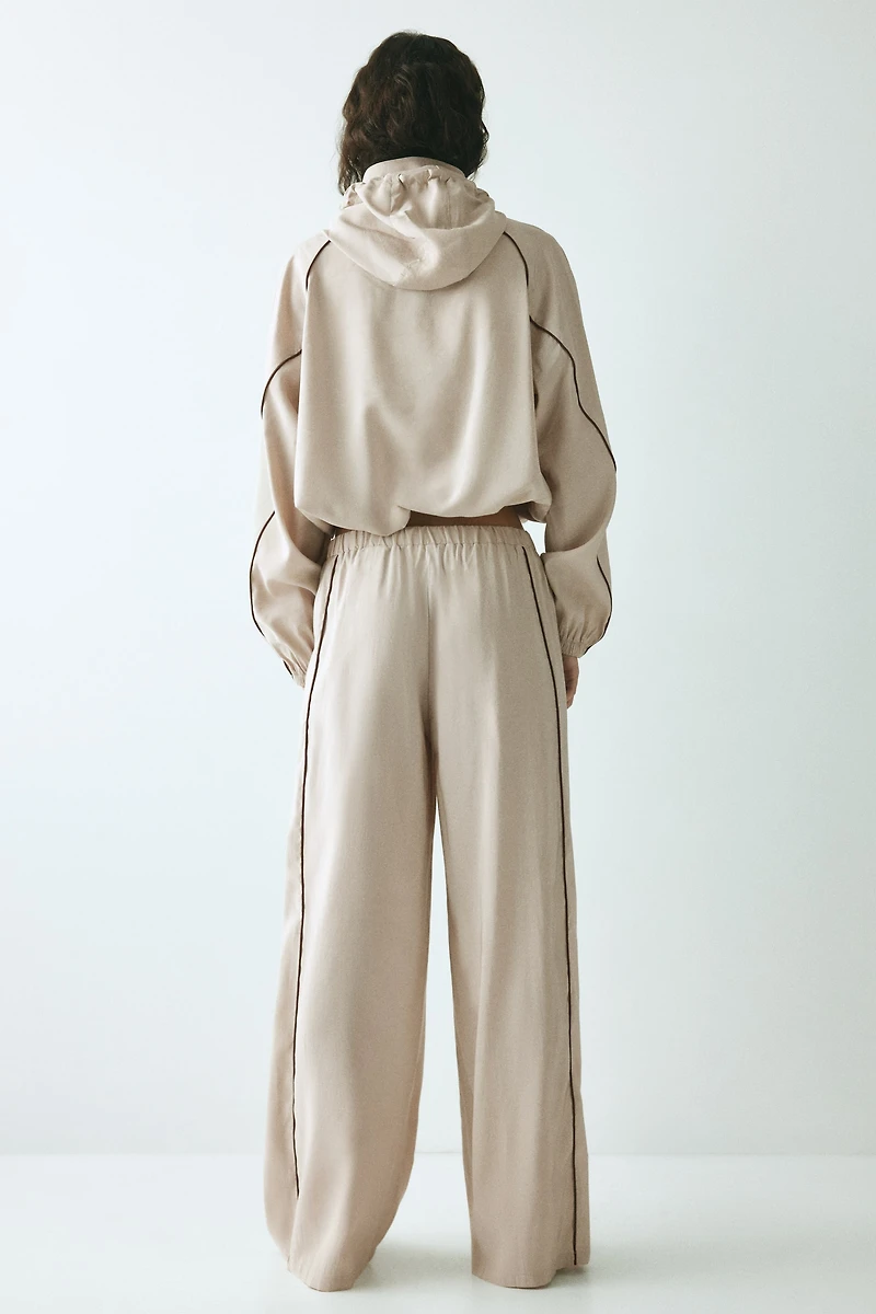 Wide-Leg Track Pants