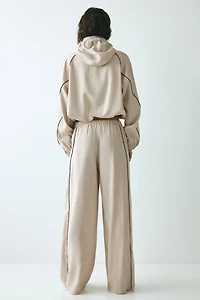 Wide-Leg Track Pants