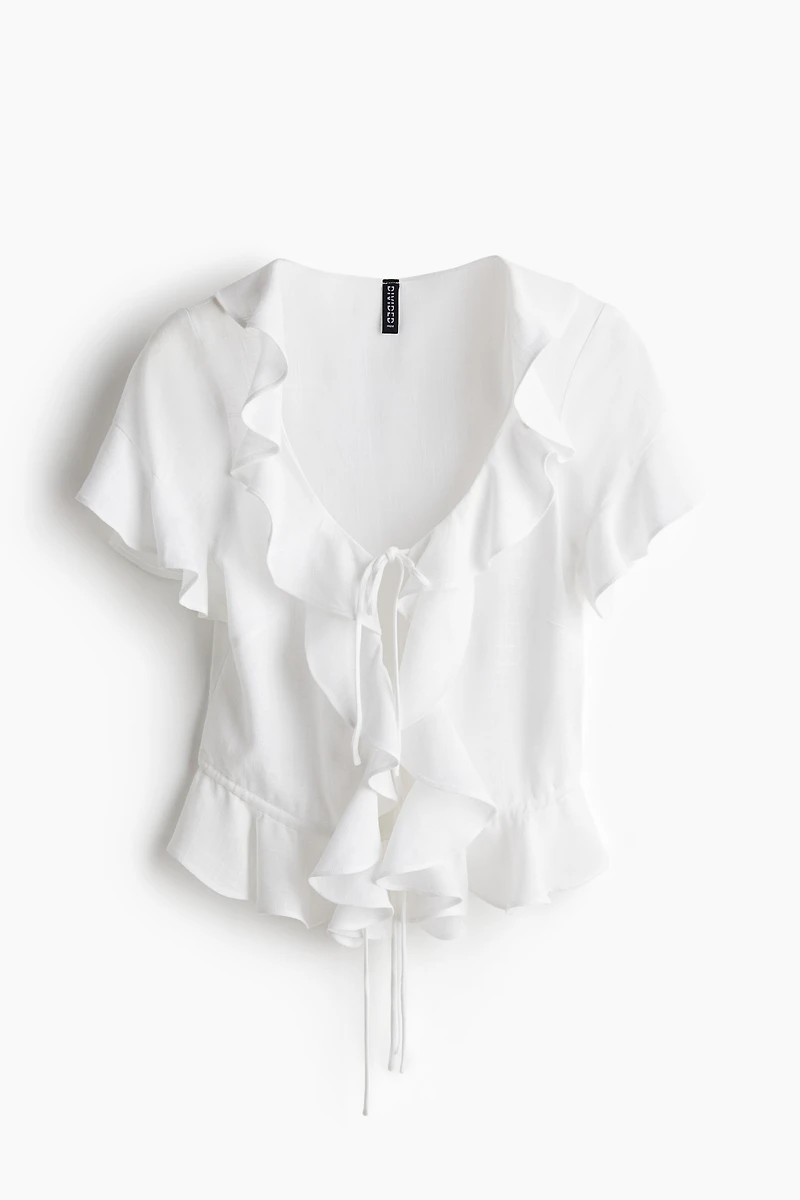Flounced blouse