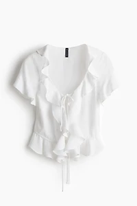 Flounced blouse