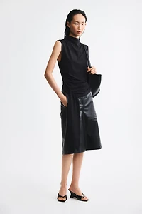 Draped-Panel Jersey Top