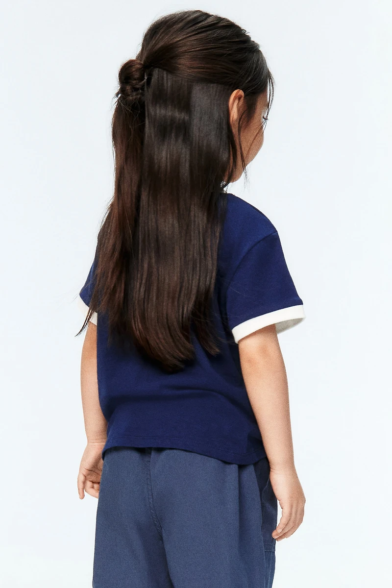 Cotton T-Shirt with Printed Motif