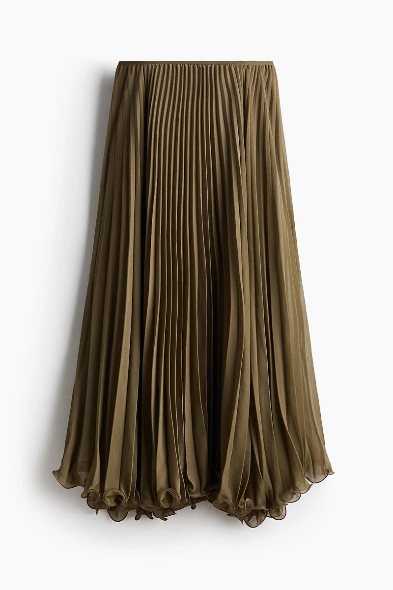 Sheer Pleated Skirt