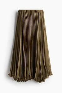 Sheer Pleated Skirt