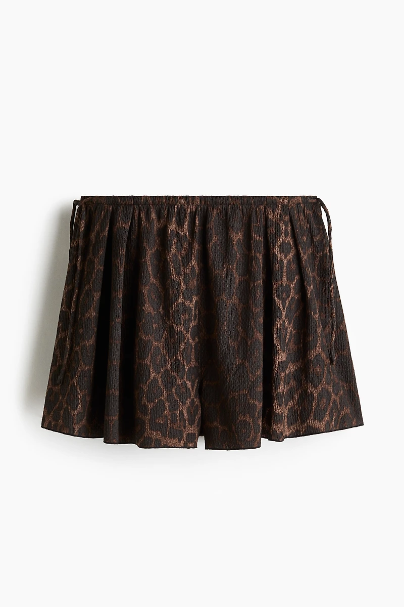 Crinkled Jersey Shorts