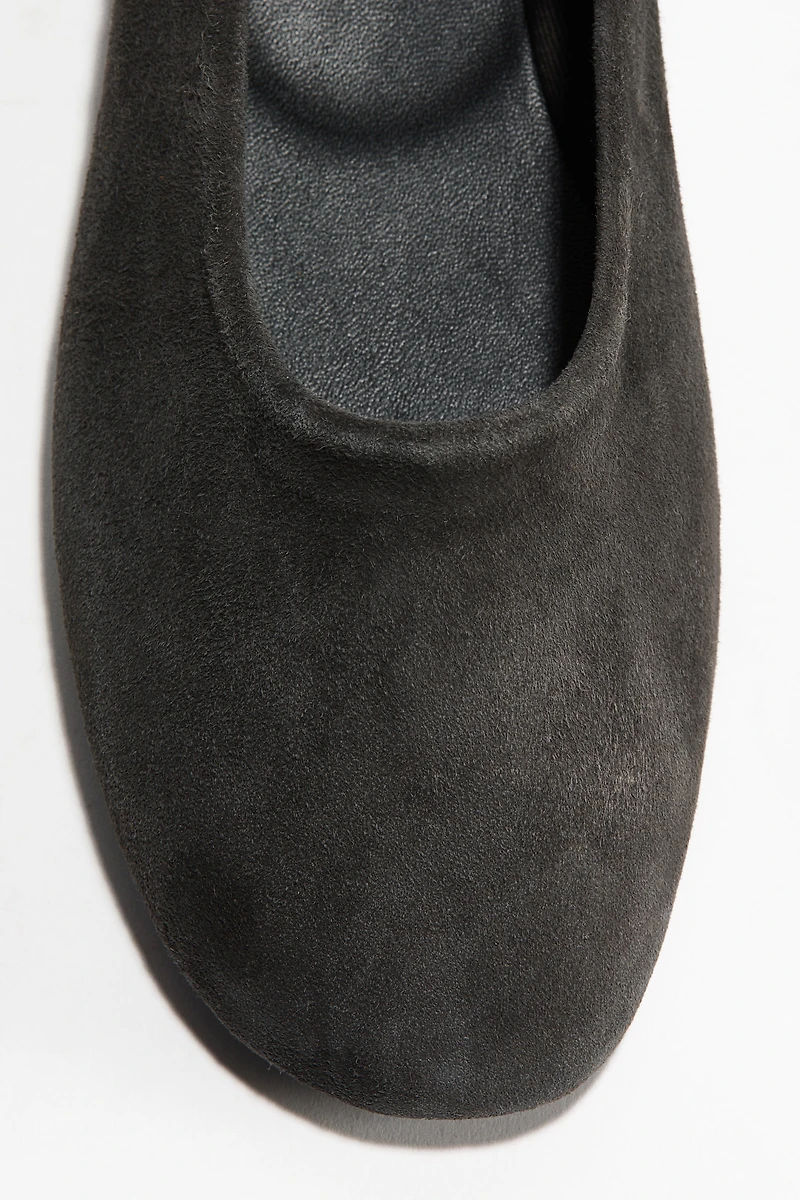 Suede Mary Jane Flats
