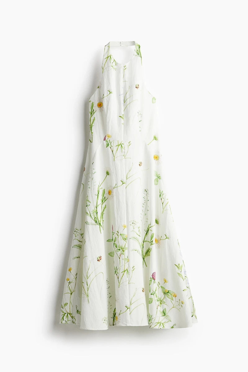 Flared Halterneck Dress