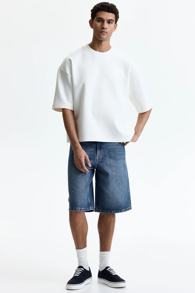 Short ample en denim