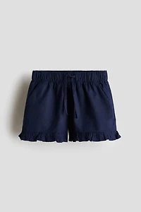 Linen-blend shorts