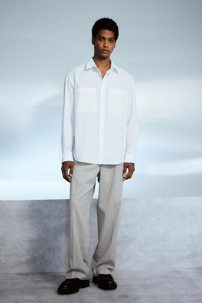 Chemise ample en popeline