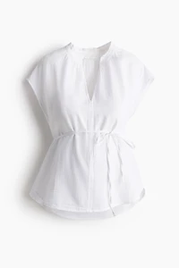Blouse MAMA en mousseline avec ceinture à nouer