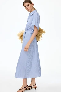 Tie-Belt Shirt Dress