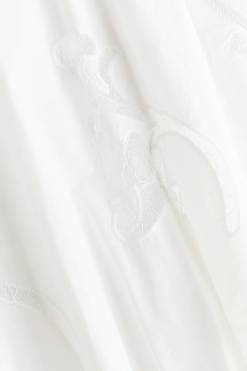 Cotton Dress with Eyelet Embroidery