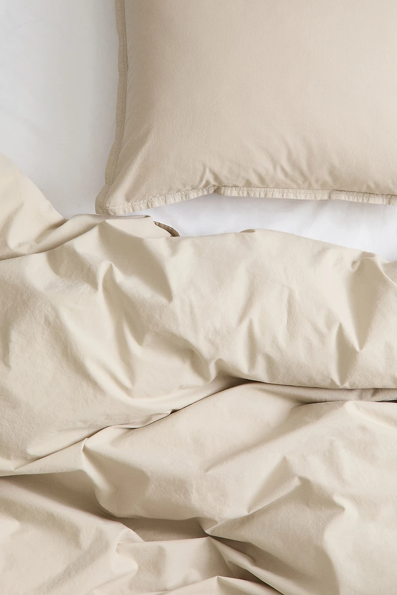 Enveloppe de couette lit simple en coton lavé