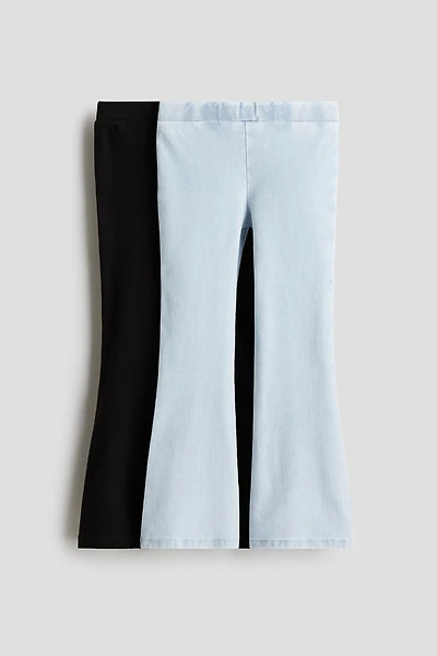 Lot de 2 collants-jeans évasés