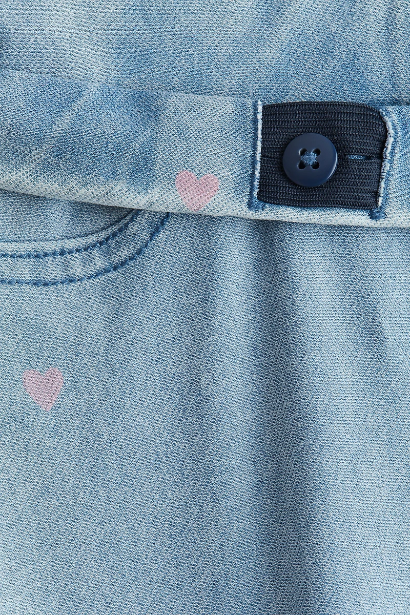 Pantalon large façon denim