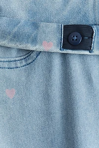 Pantalon large façon denim