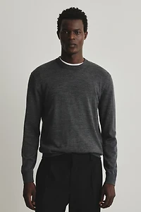 Chandail coupe classique en laine mérinos