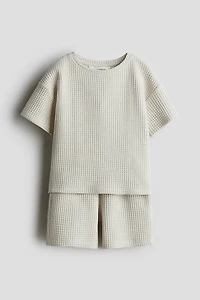 2-Piece Waffled Jersey Set