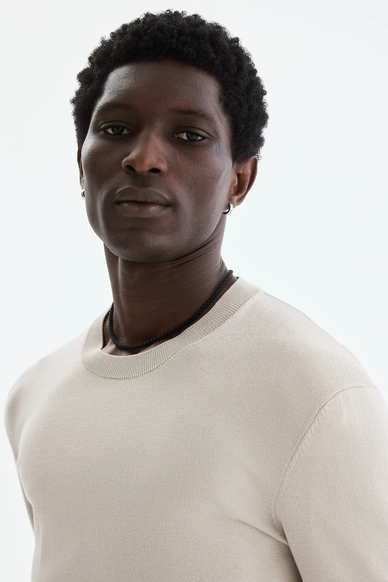 Slim-Fit Knit T-Shirt