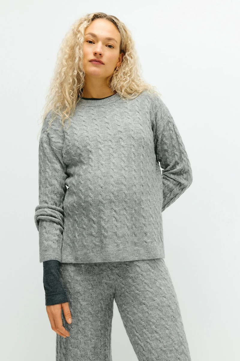 MAMA Chandail en tricot torsadé