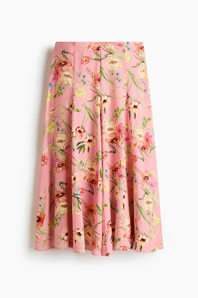 Jupe plissée en viscose