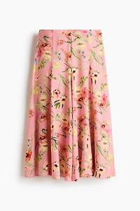 Jupe plissée en viscose