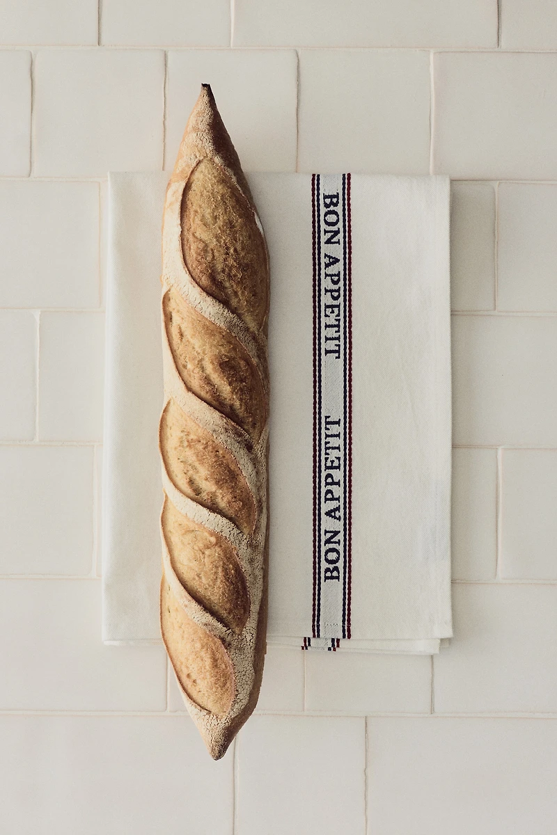 Linen-Blend Tea Towel