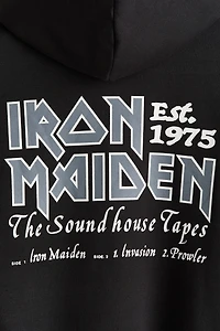 Loose-Fit Printed Hooded Jacket