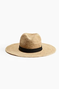 Chapeau fédora pliable en paille