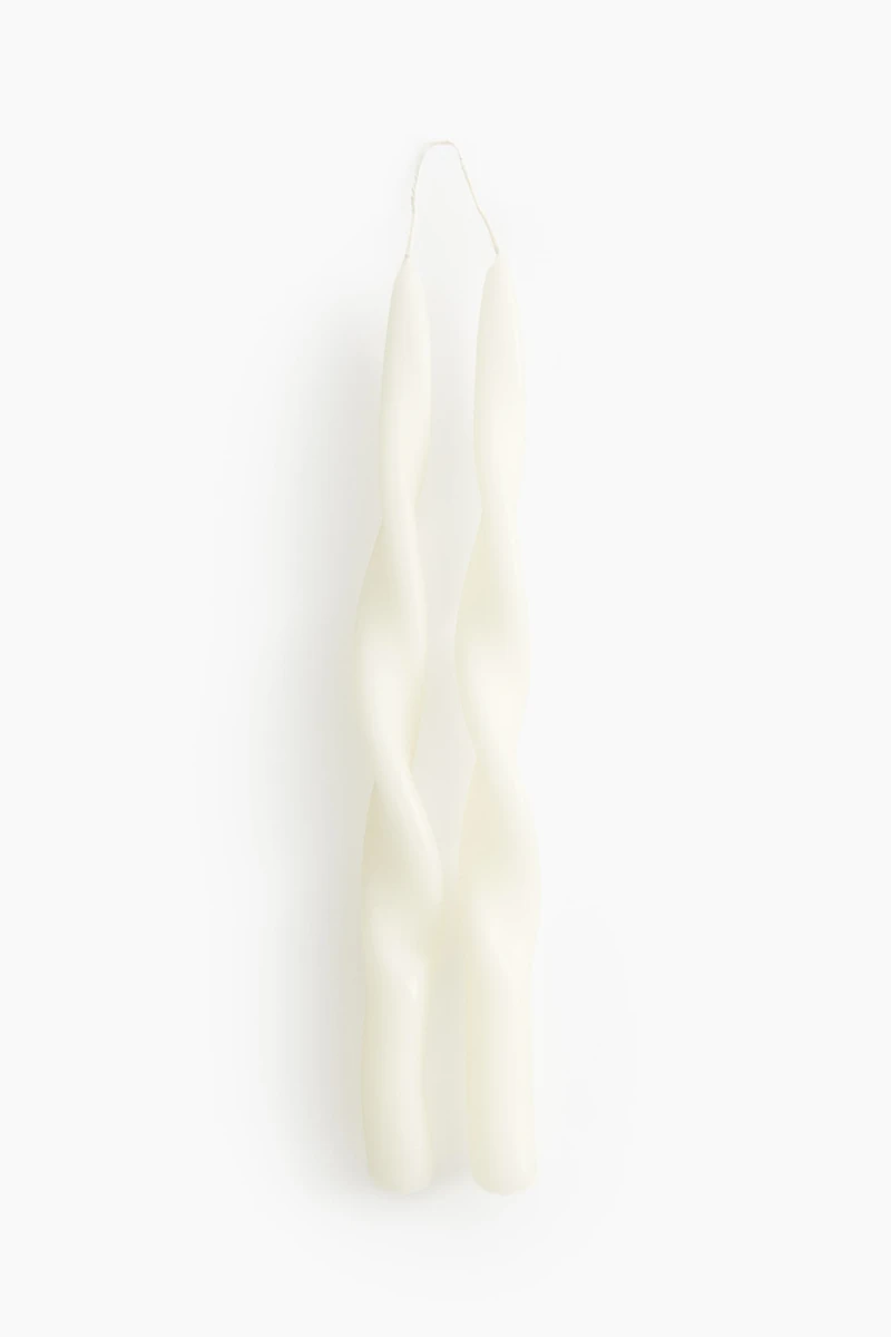 2-pack Spiral Taper Candles