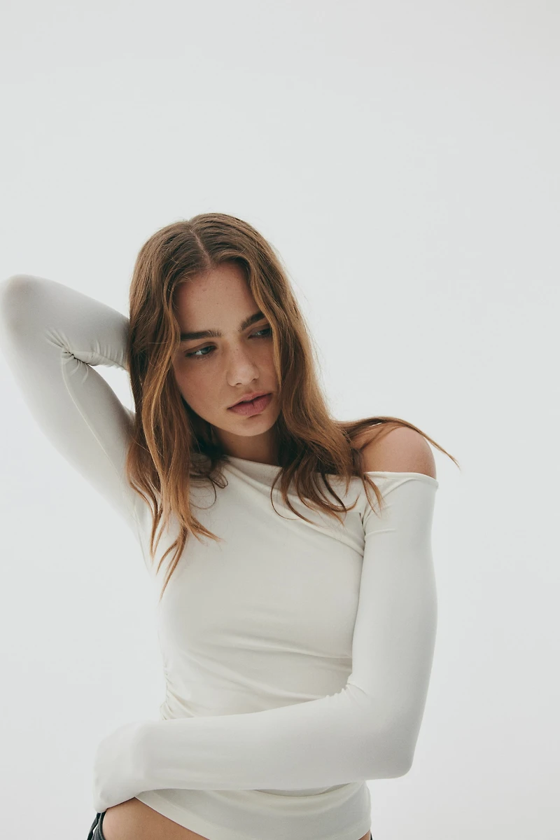 Draped One-Shoulder Top