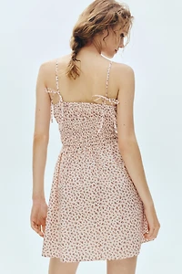 Cotton Dress with Tie-Top Shoulder Straps
