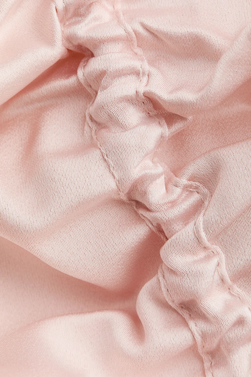 Ruched Satin Skirt