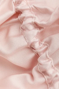 Ruched Satin Skirt